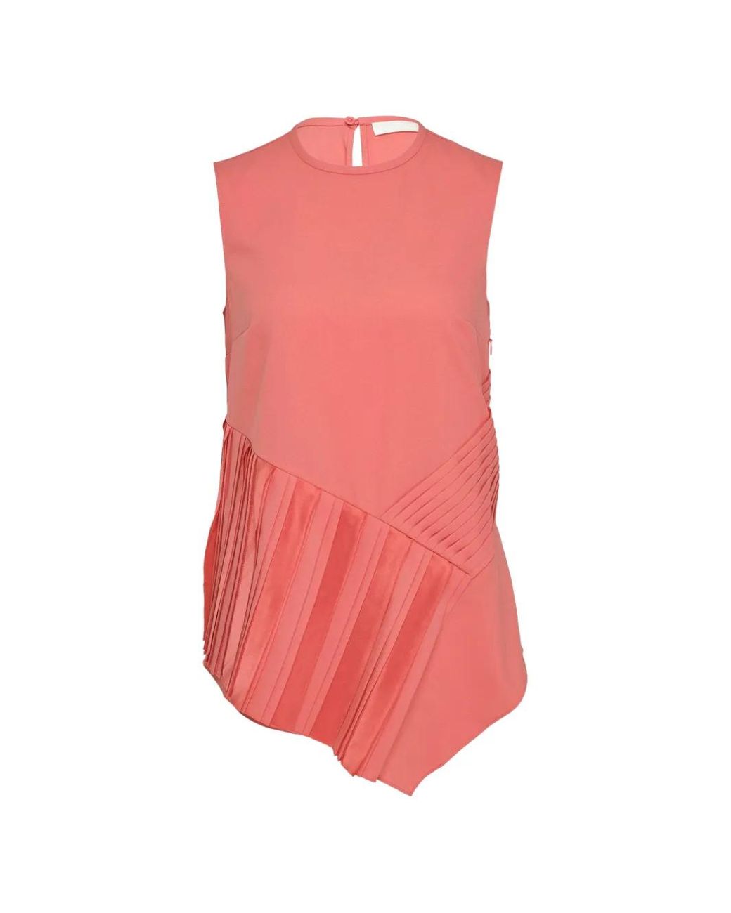 Club21 Pink Pleated-Panel Blouse