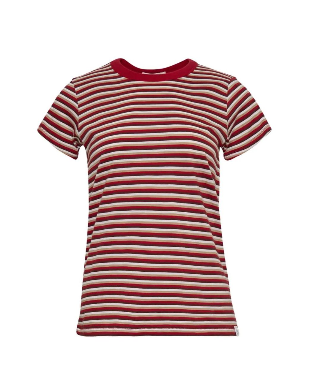 Rag & Bone Red The Slub Striped T-Shirt