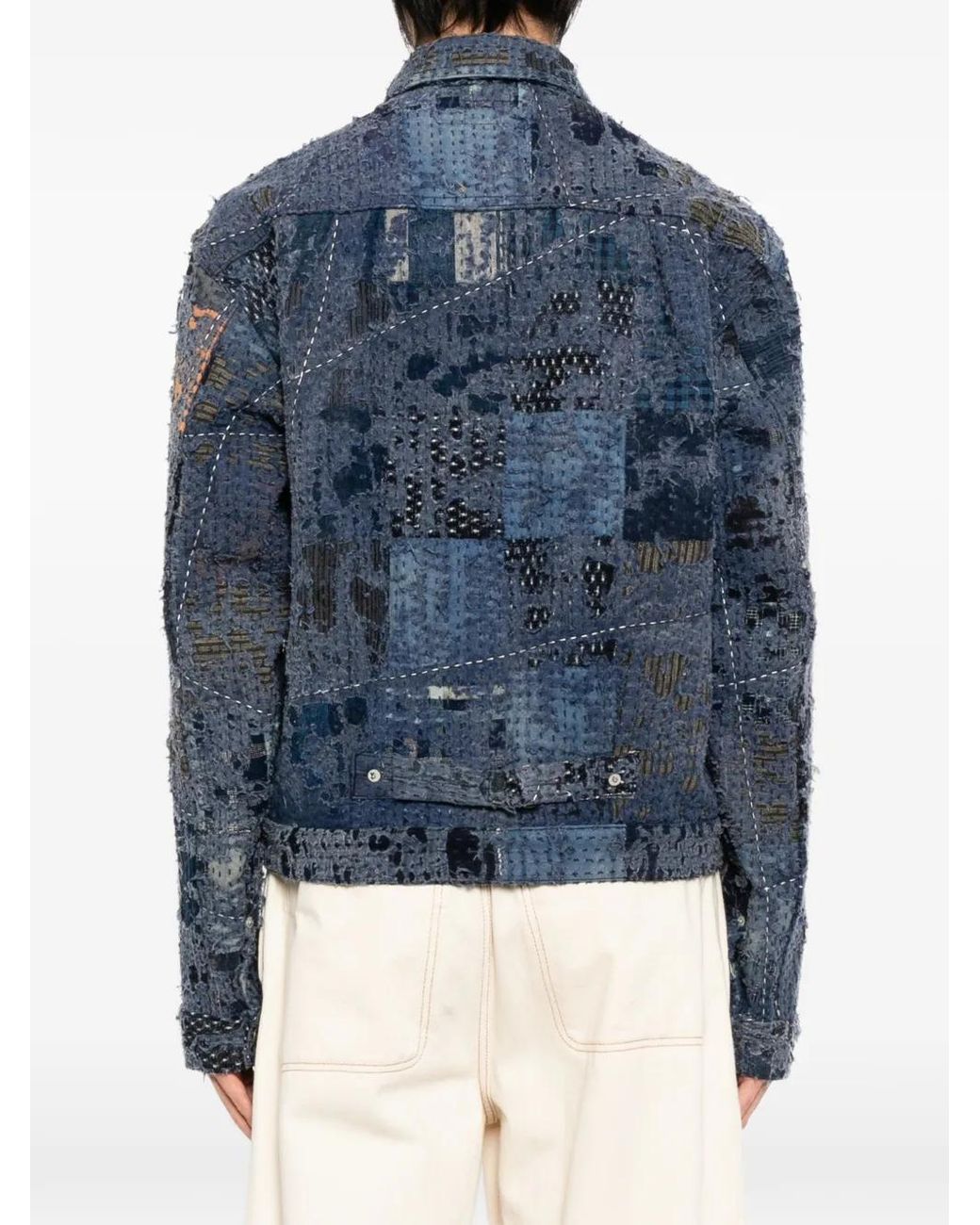 Chaqueta Con Diseño Patchwork Kafeneo by TBF de hombre de color Blue