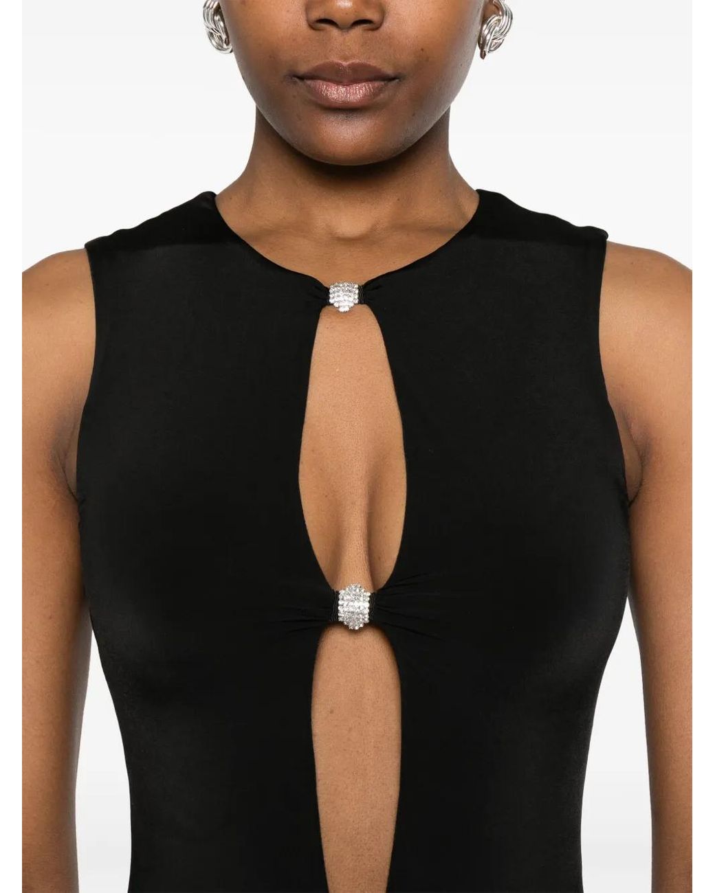 Nissa Black Rhinestone-Embellished Body