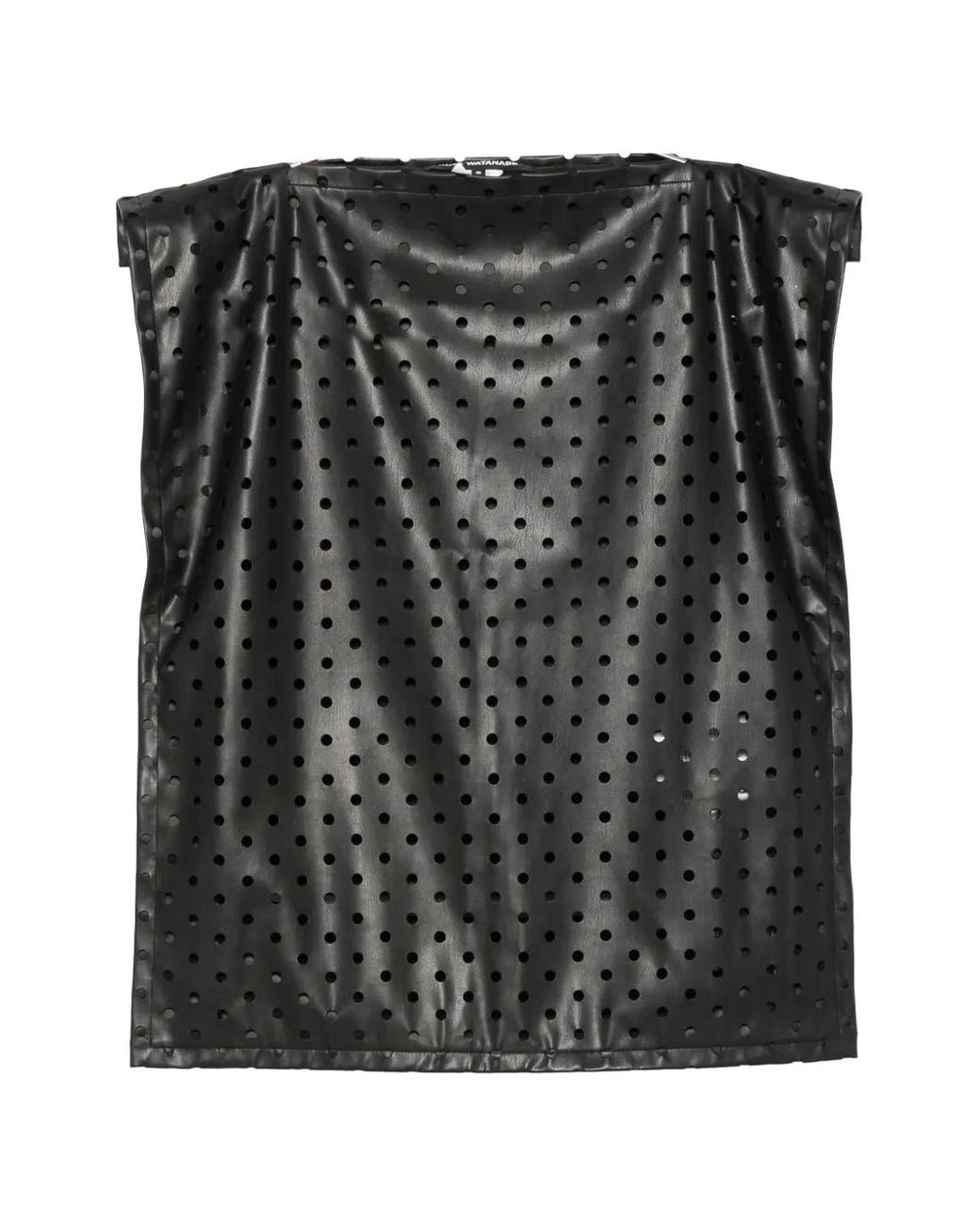 Junya Watanabe Black Perforated Sleeveless Top