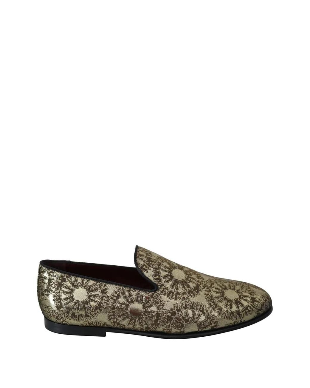 Dolce & Gabbana Gray Floral-Jacquard Loafers for men