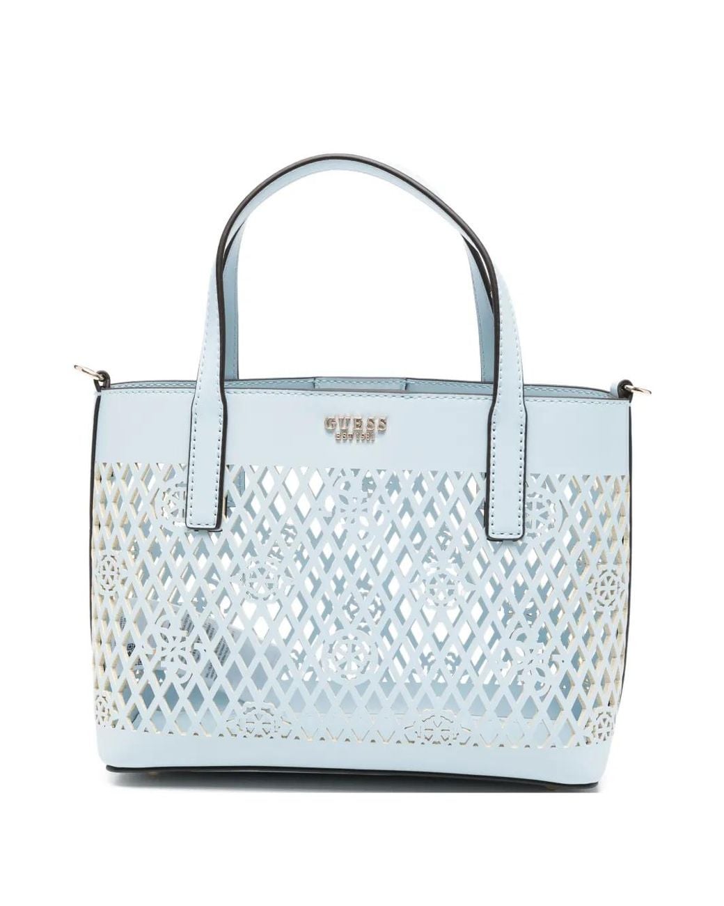 Guess Blue Mini Letty Tote Bag