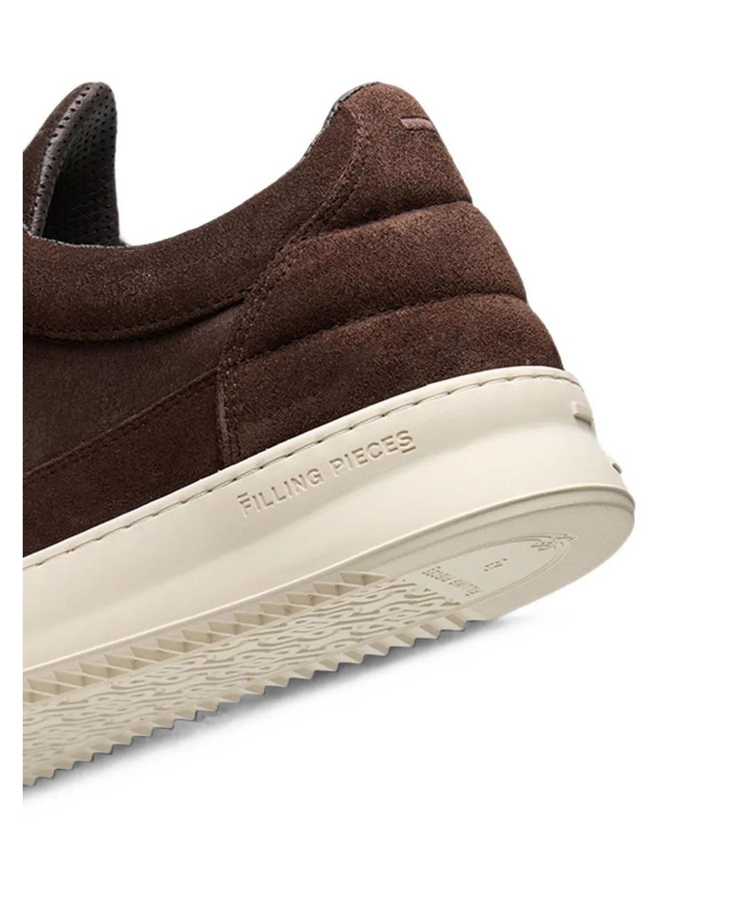 Filling Pieces Brown Low Top Suede Sneakers for men