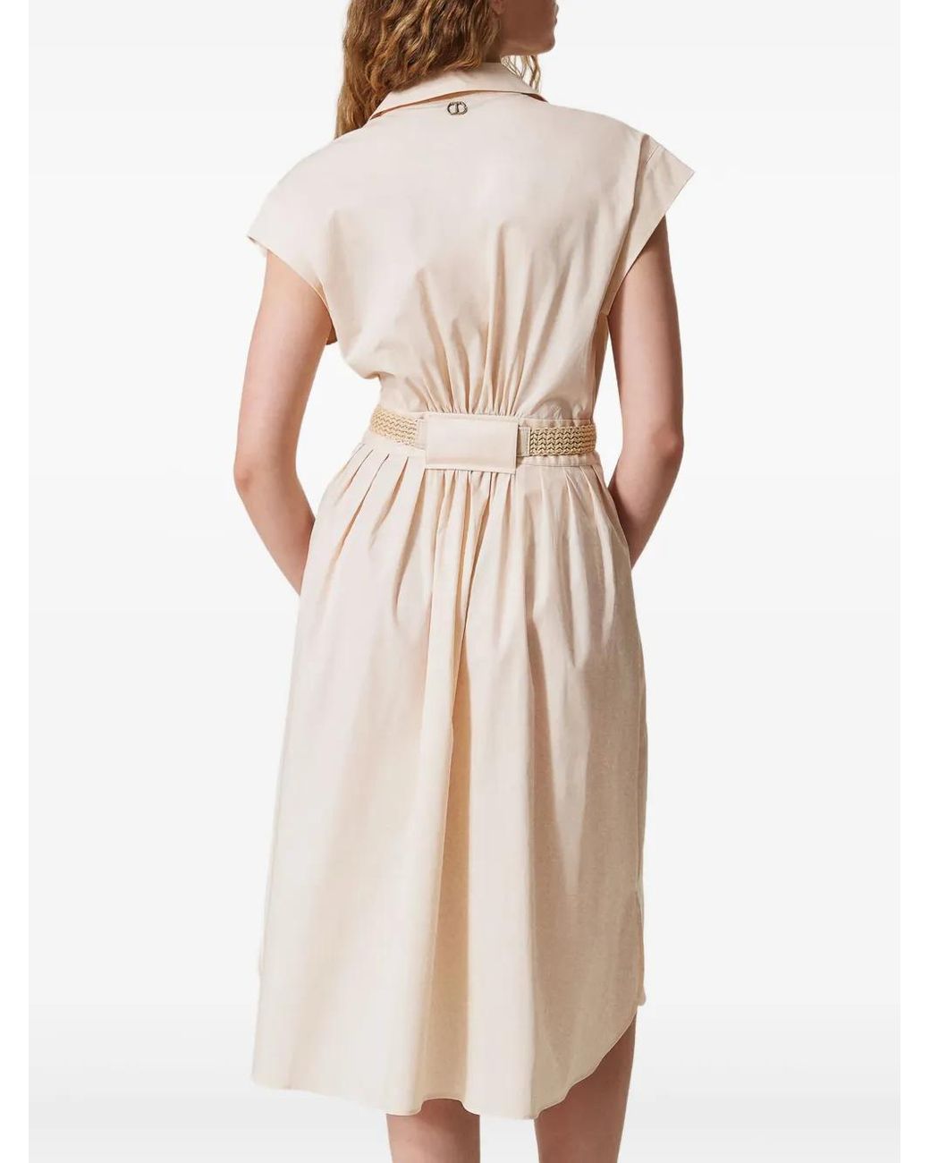Twinset Natural Button-Down Dress