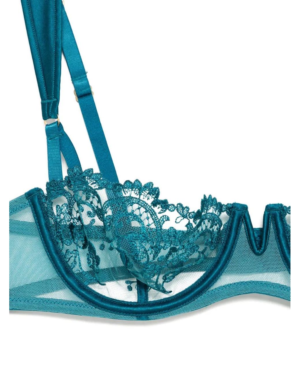 Kiki de Montparnasse Juliette Balconette Bra in Blue | Lyst