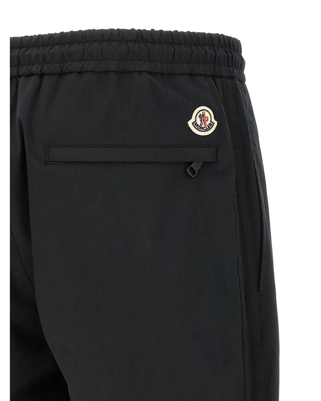 Moncler Black Logo-Patch Track Pants for men