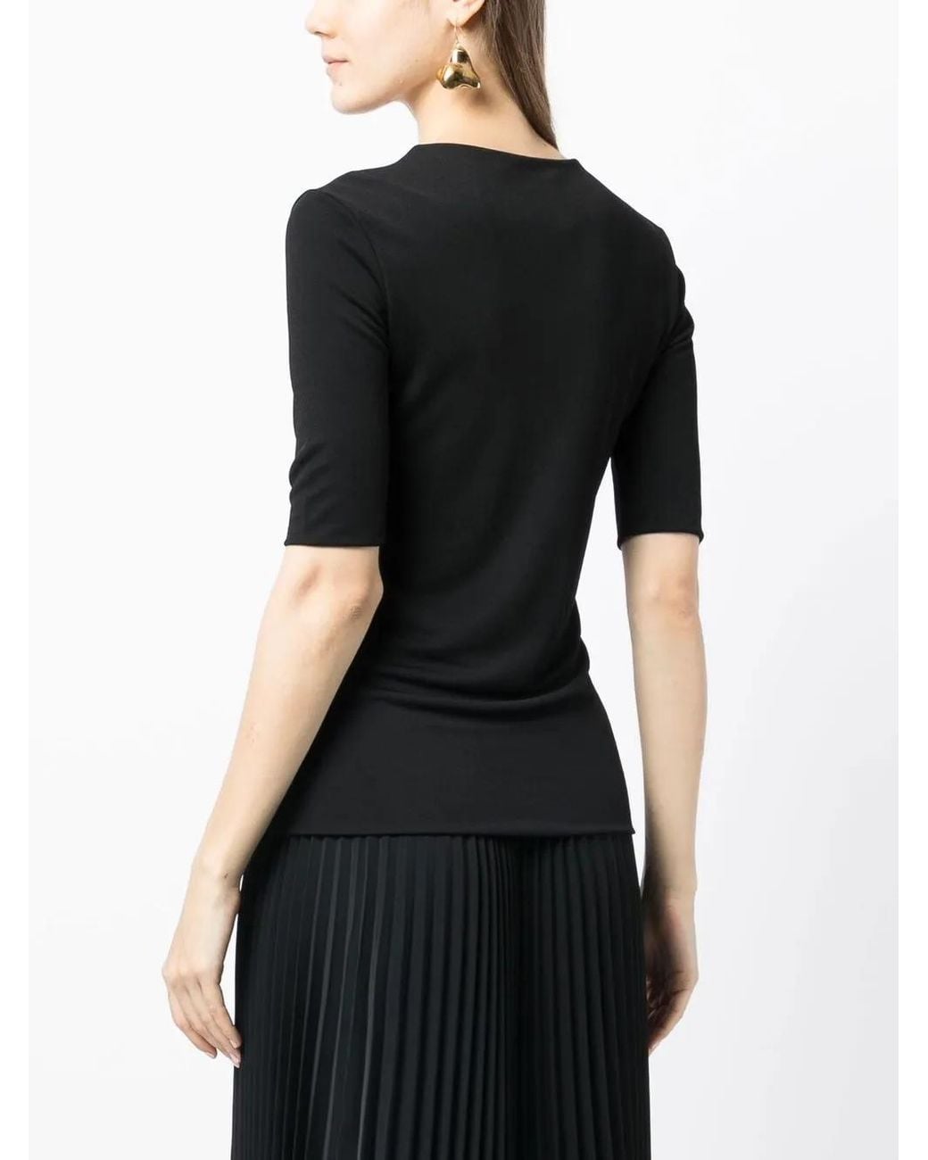Jil Sander Black Round Neck Short-Sleeved T-Shirt