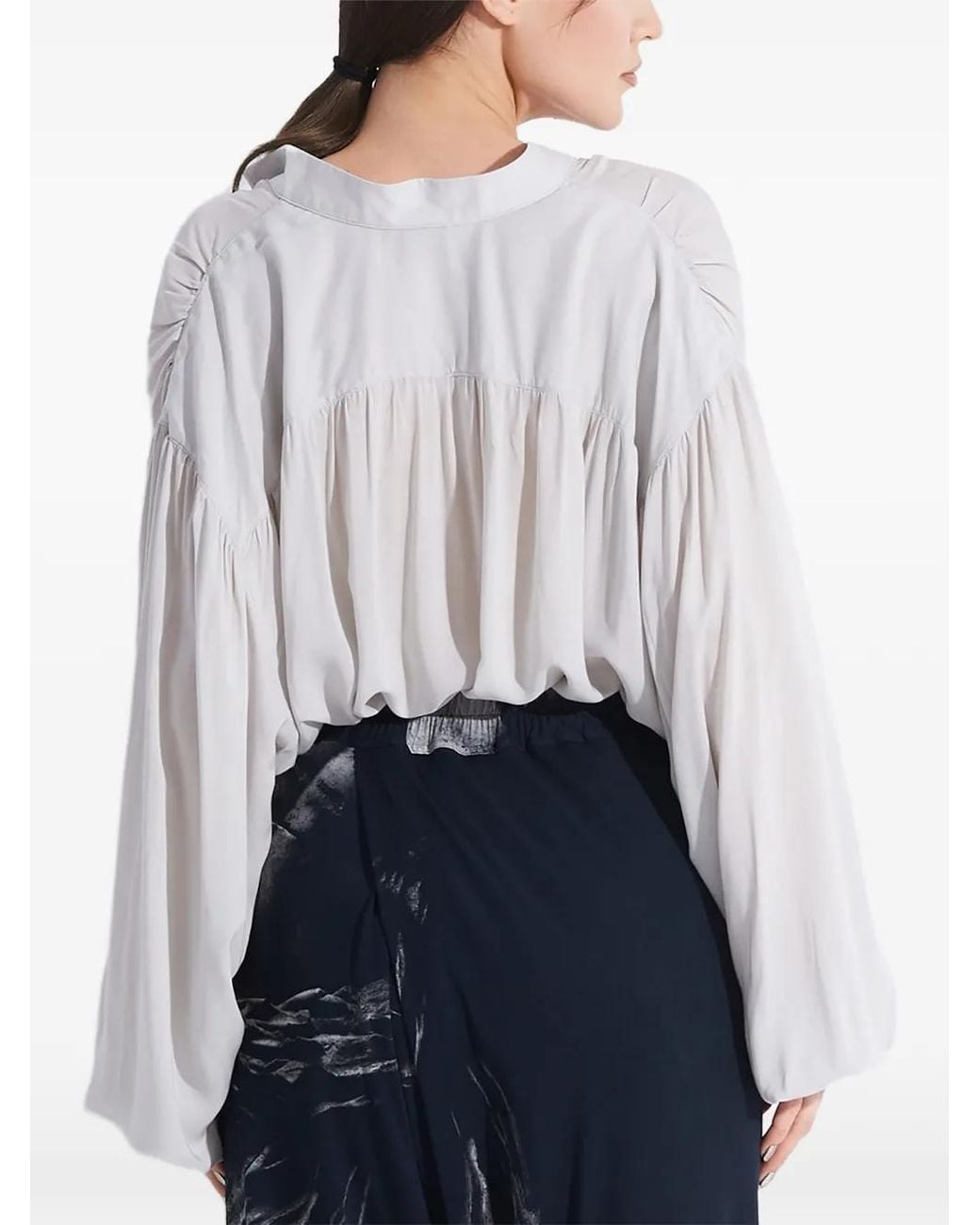 Tessitura White The Folds Oversized Shirt