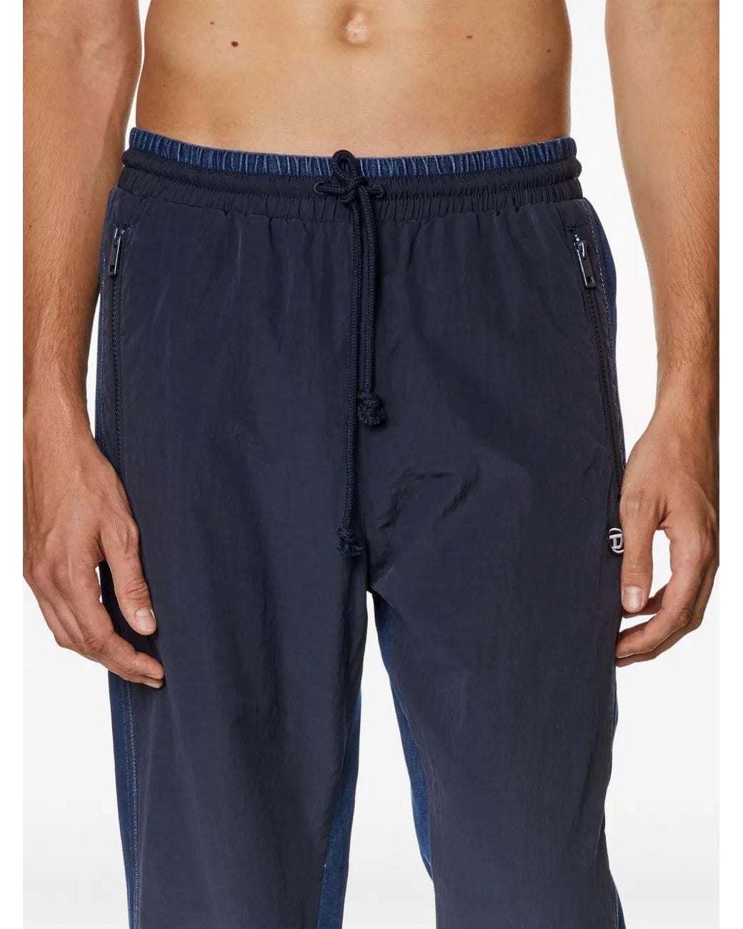 DIESEL Blue P-Bright Logo-Appliqué Track Pants for men