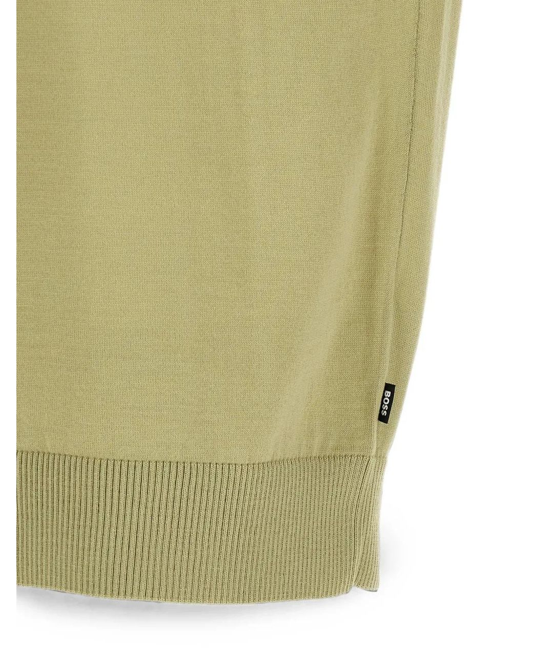 Boss Green Umauro Virgin-Wool Ribbed-Trim T-Shirt for men