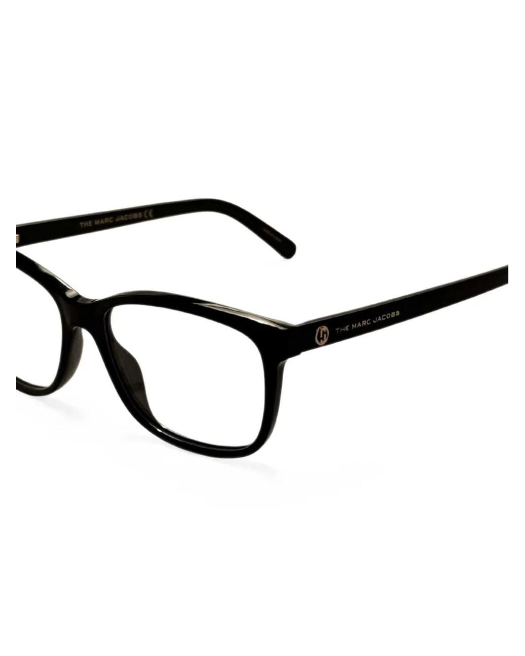 Marc Jacobs Black Rectangle-Frame Glasses
