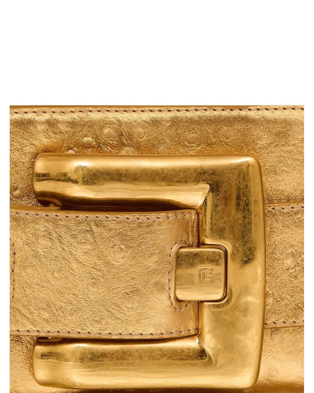 Bolso De Mano Anthem Con Cinturón Balmain de color Metallic