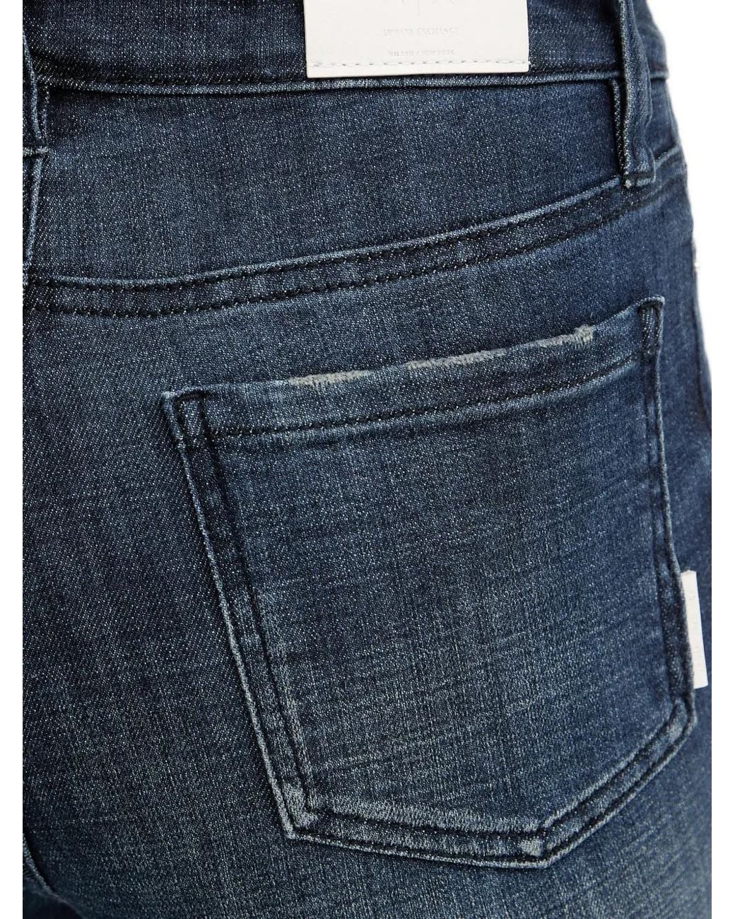 ARMANI EXCHANGE Blue Five-Pockets Faded Jeans