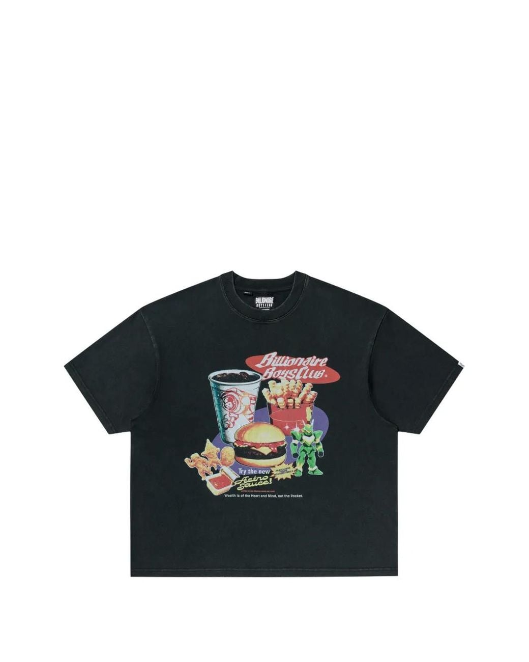 BBCICECREAM Black Astro Sauce Graphic-Print T-Shirt for men