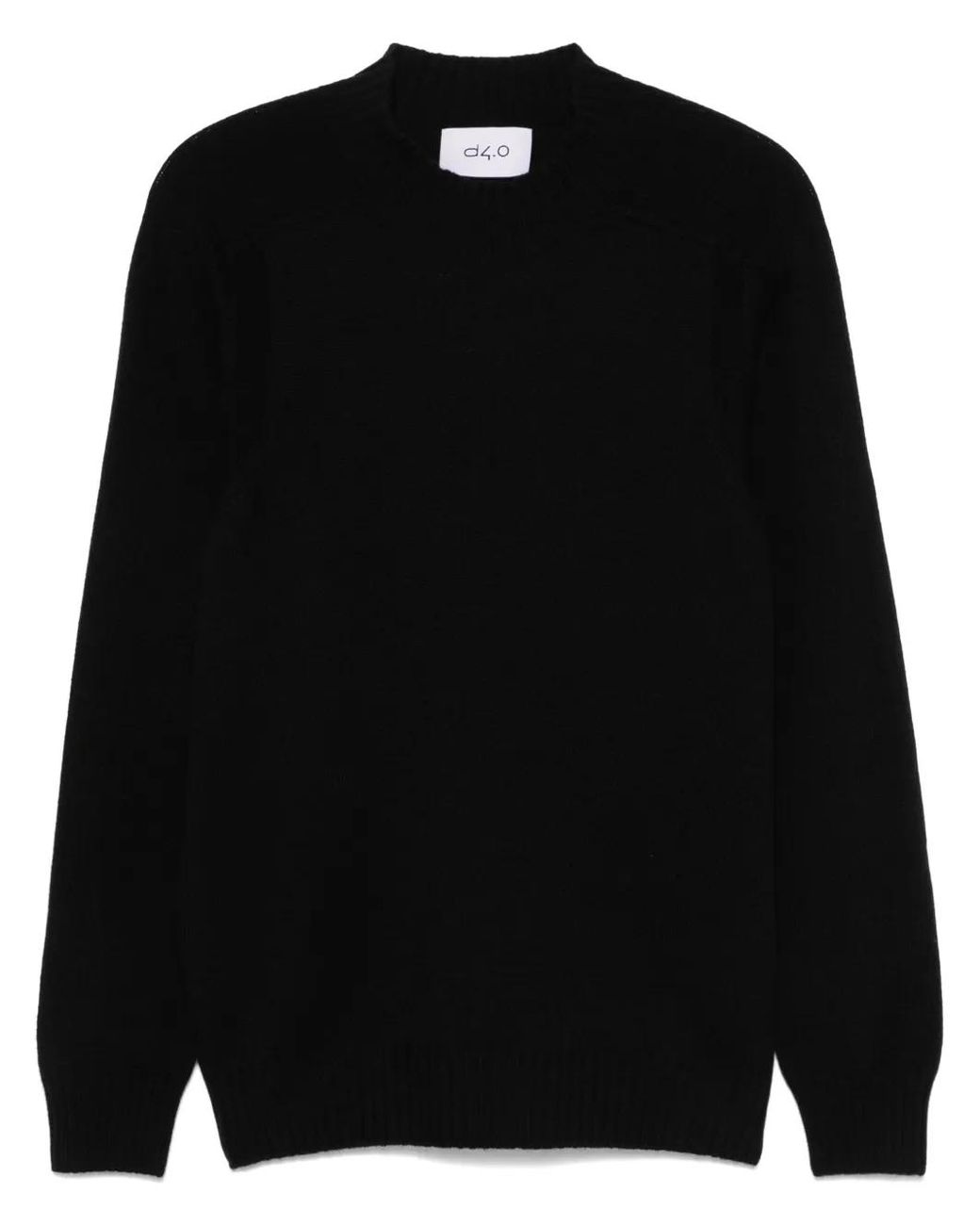 D4.0 Black Virgin Wool Sweater for men