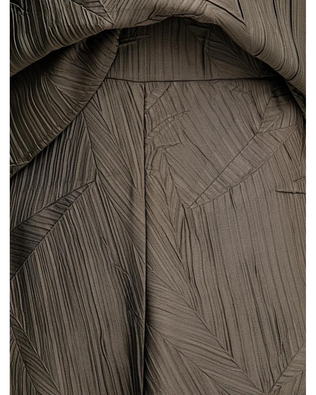Joseph Ribkoff Brown Pleated Patterned Skirt