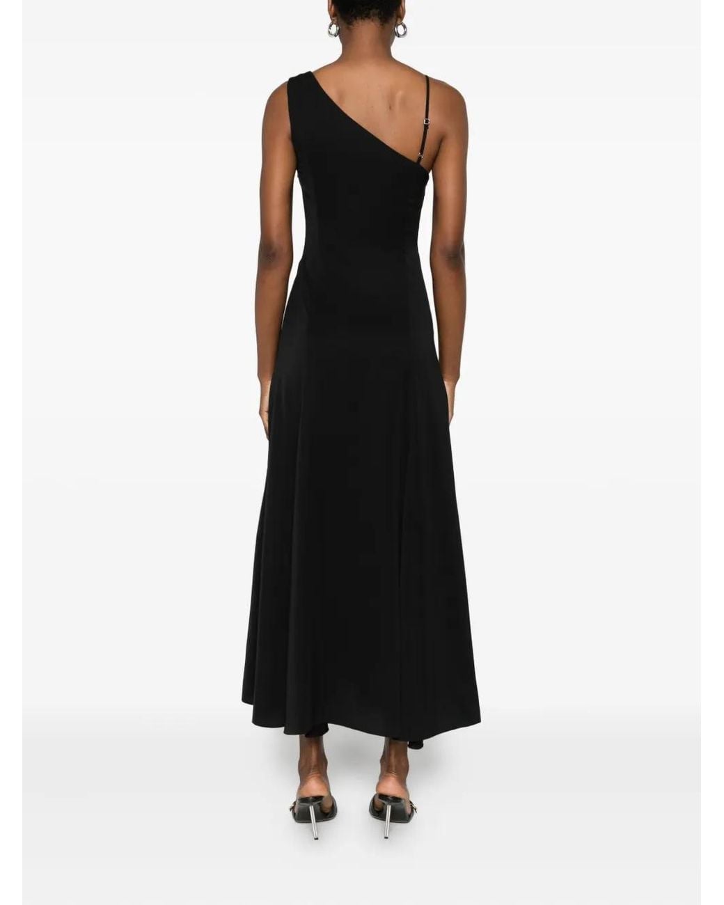 Robe En Dentelle À Une Épaule Nissa en coloris Black