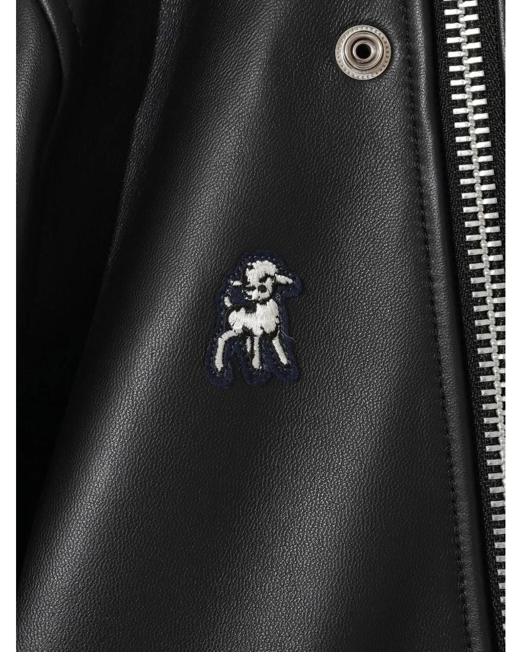 Undercover Black Leather Biker Jacket for men