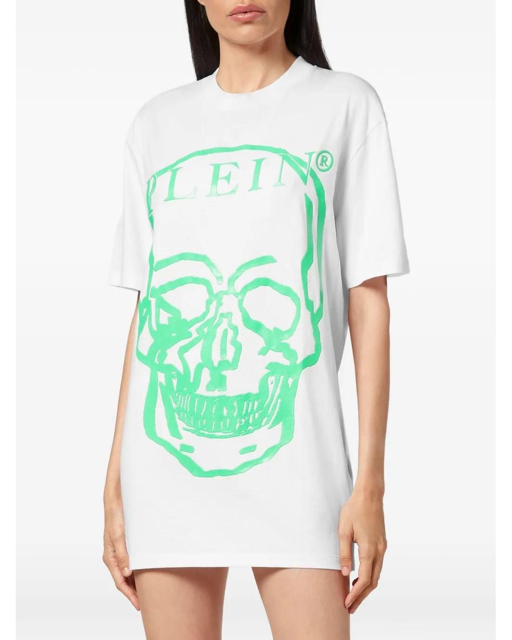 Philipp Plein Blue T-Shirt À Imprimé Tête De Mort