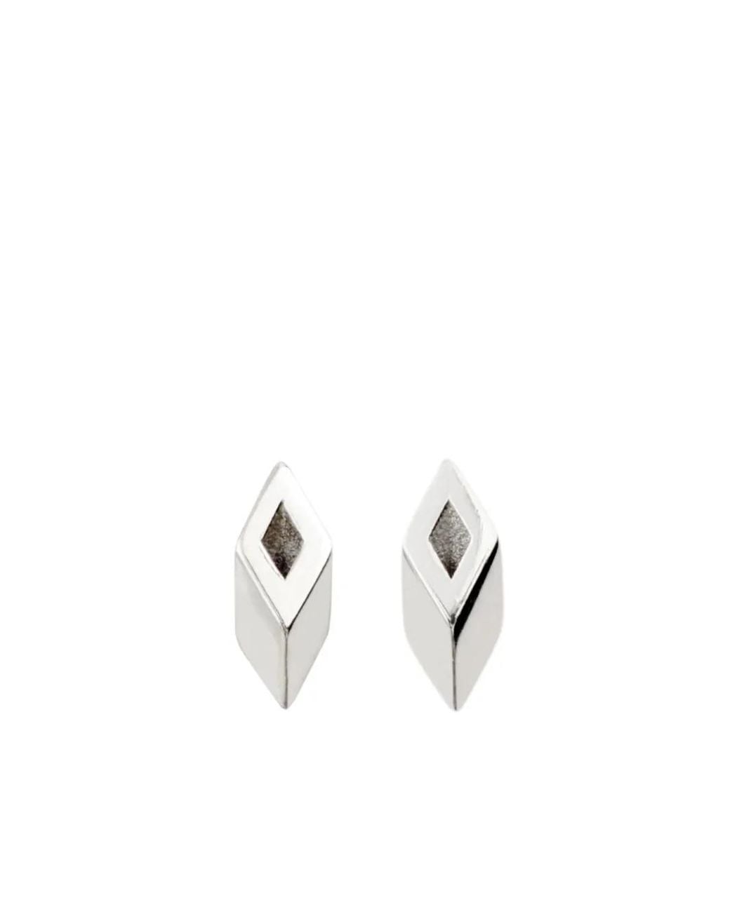 Burberry White Hollow Stud Earrings