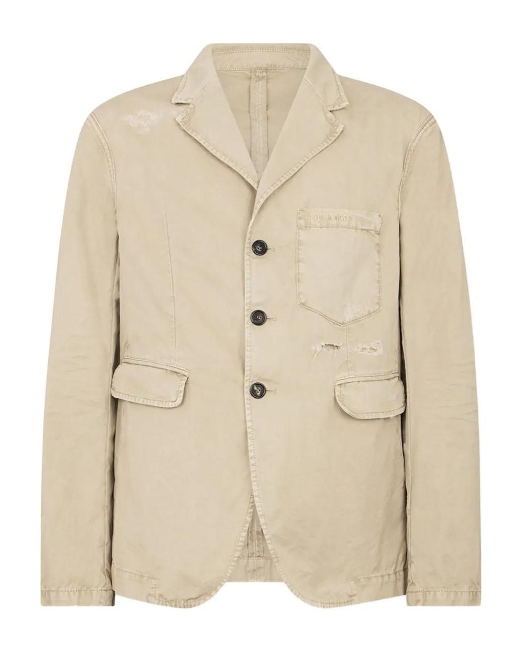 DSquared² Natural Garment Dyed Osaka Button Fastening Blazer for men