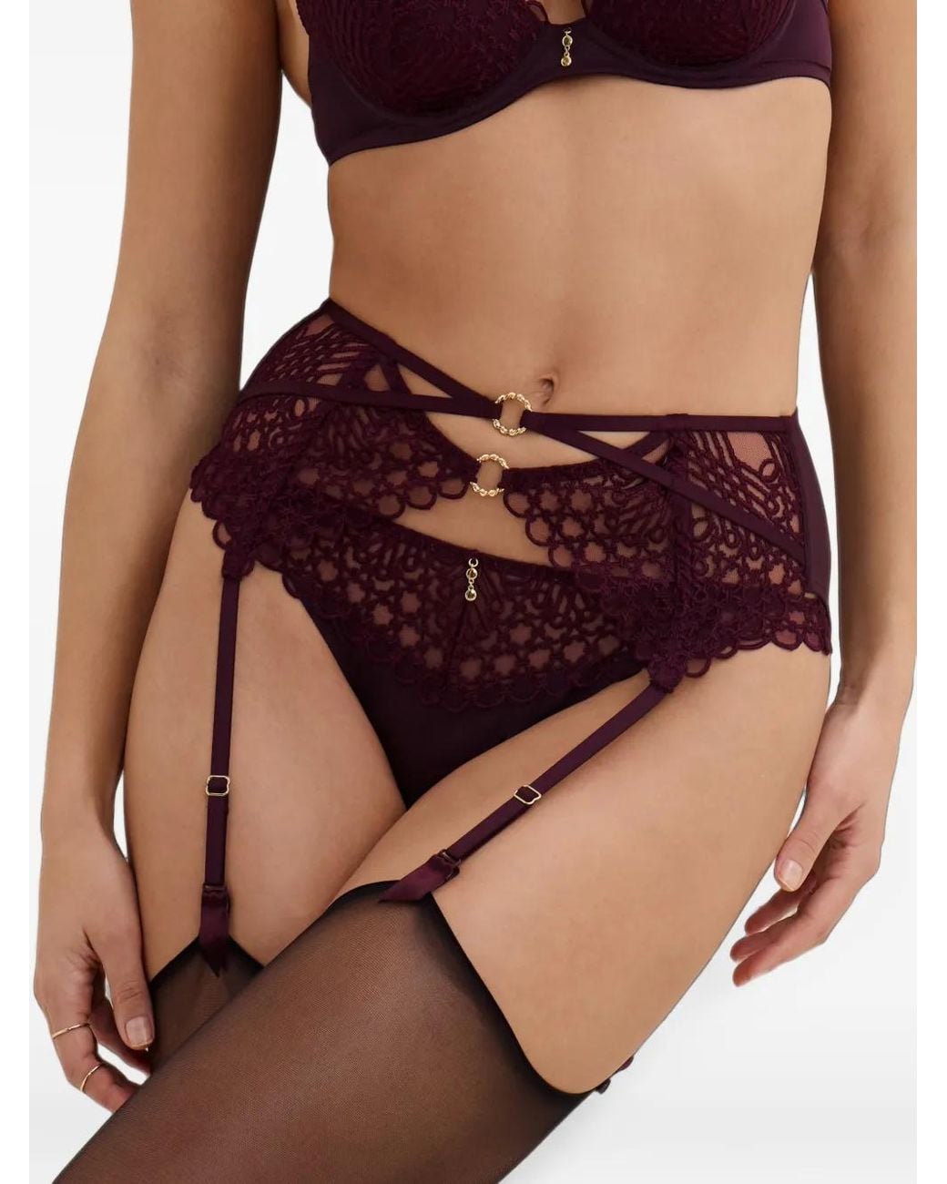 Aubade Purple Eloge Du Désir Suspender Belt