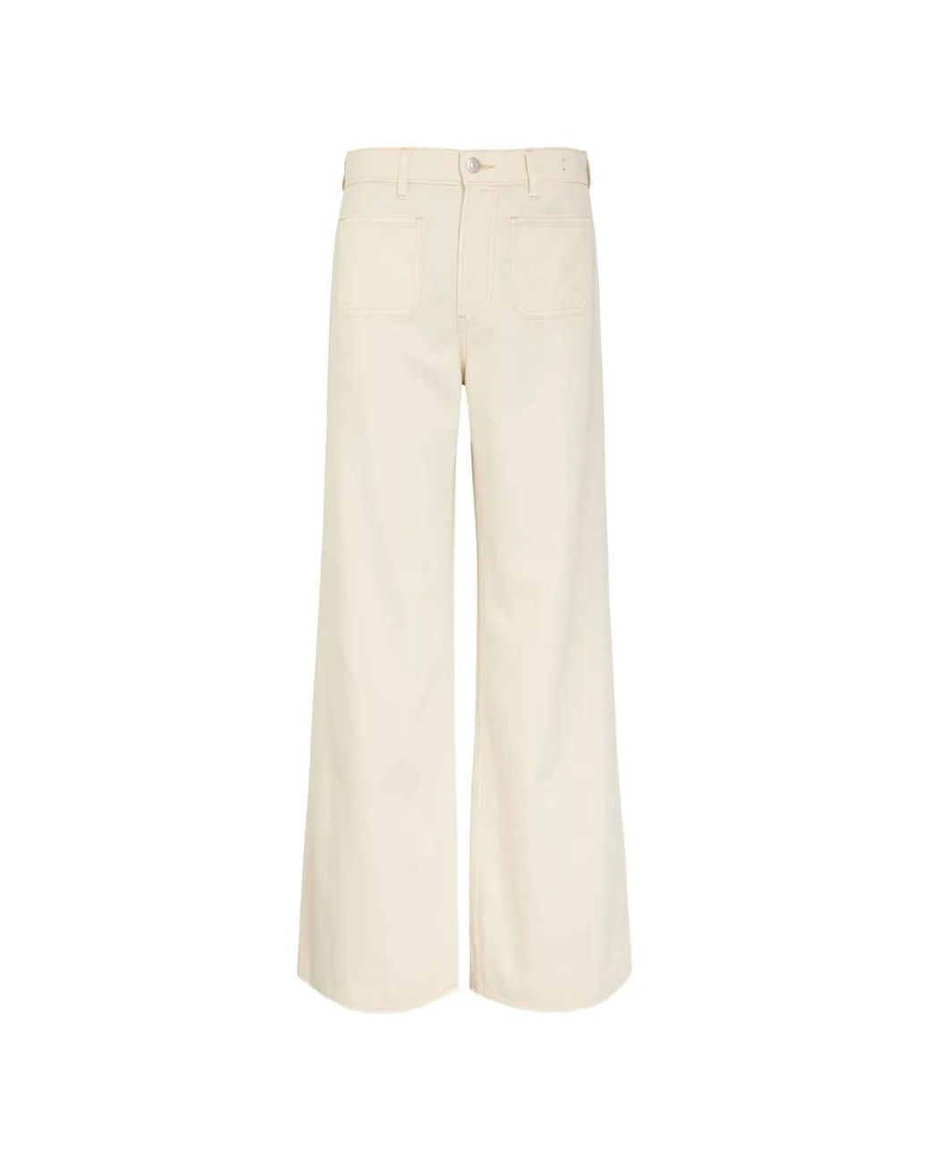 Veronica Beard White Kasey Wide-Leg Jeans