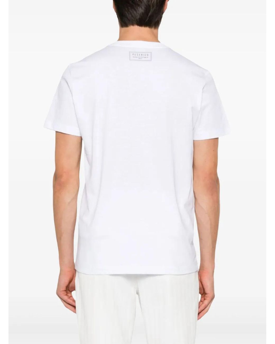 Peserico White Logo-Print T-Shirt for men