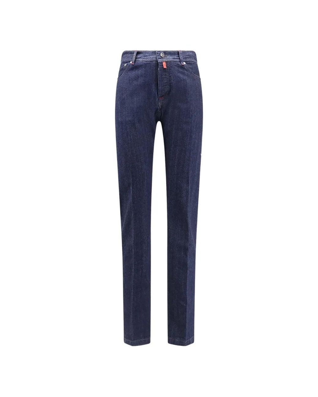 Kiton Jeans Met Riemlussen En Knopen in het Blue voor heren