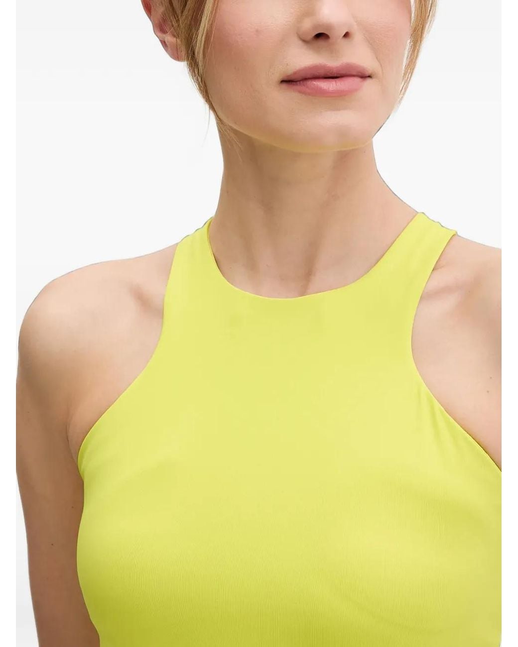 The North Face Yellow Refina Longline Halterneck Sports Bra