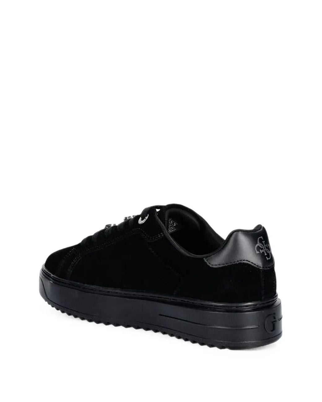 Guess Black Duena Logo-Plaque Platform Sneakers