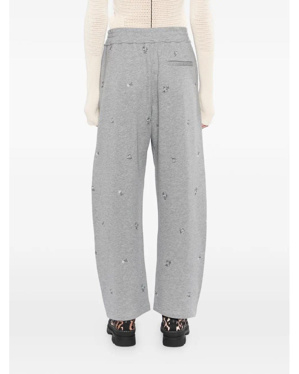 JNBY Gray Embroidered Track Pants