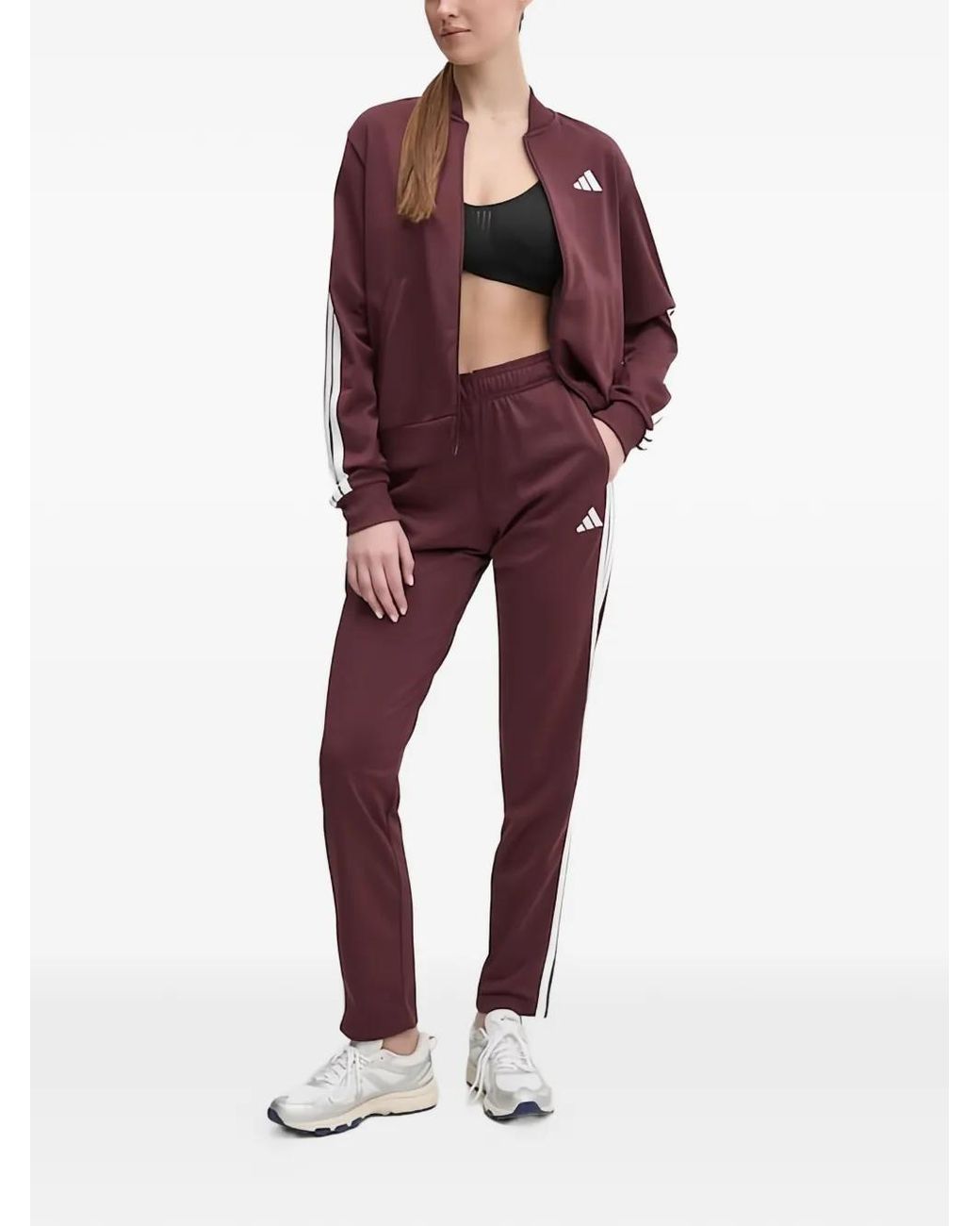 Ensemble De Jogging À Rayures Adidas en coloris Red