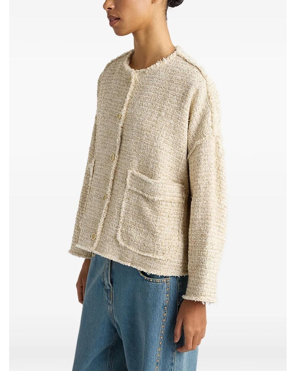 Momoní Natural Eldorado Frayed Raw-Cut Jacket