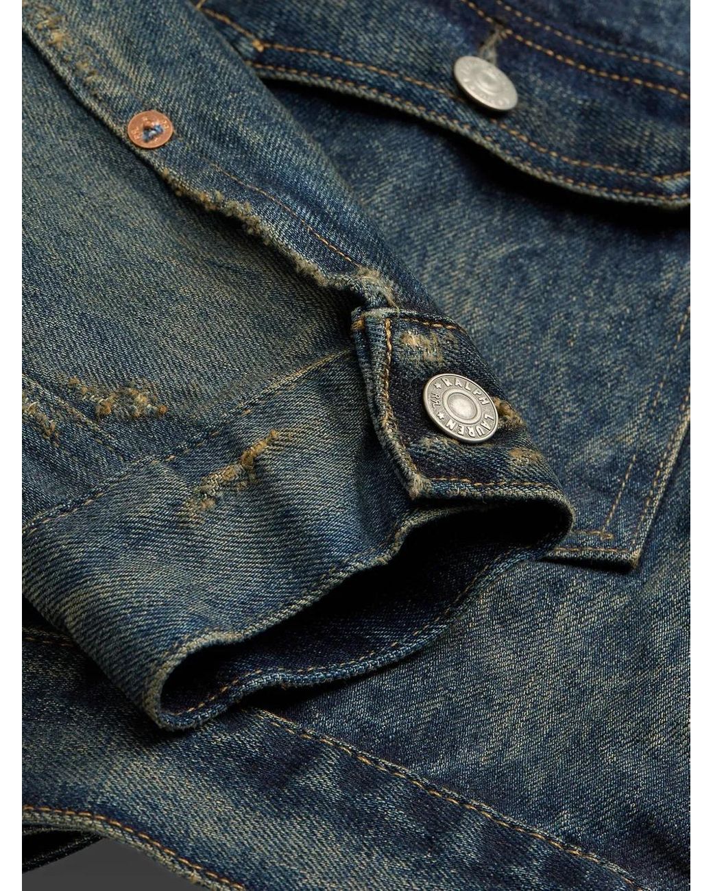 RRL Blue Washed Denim Jacket for men