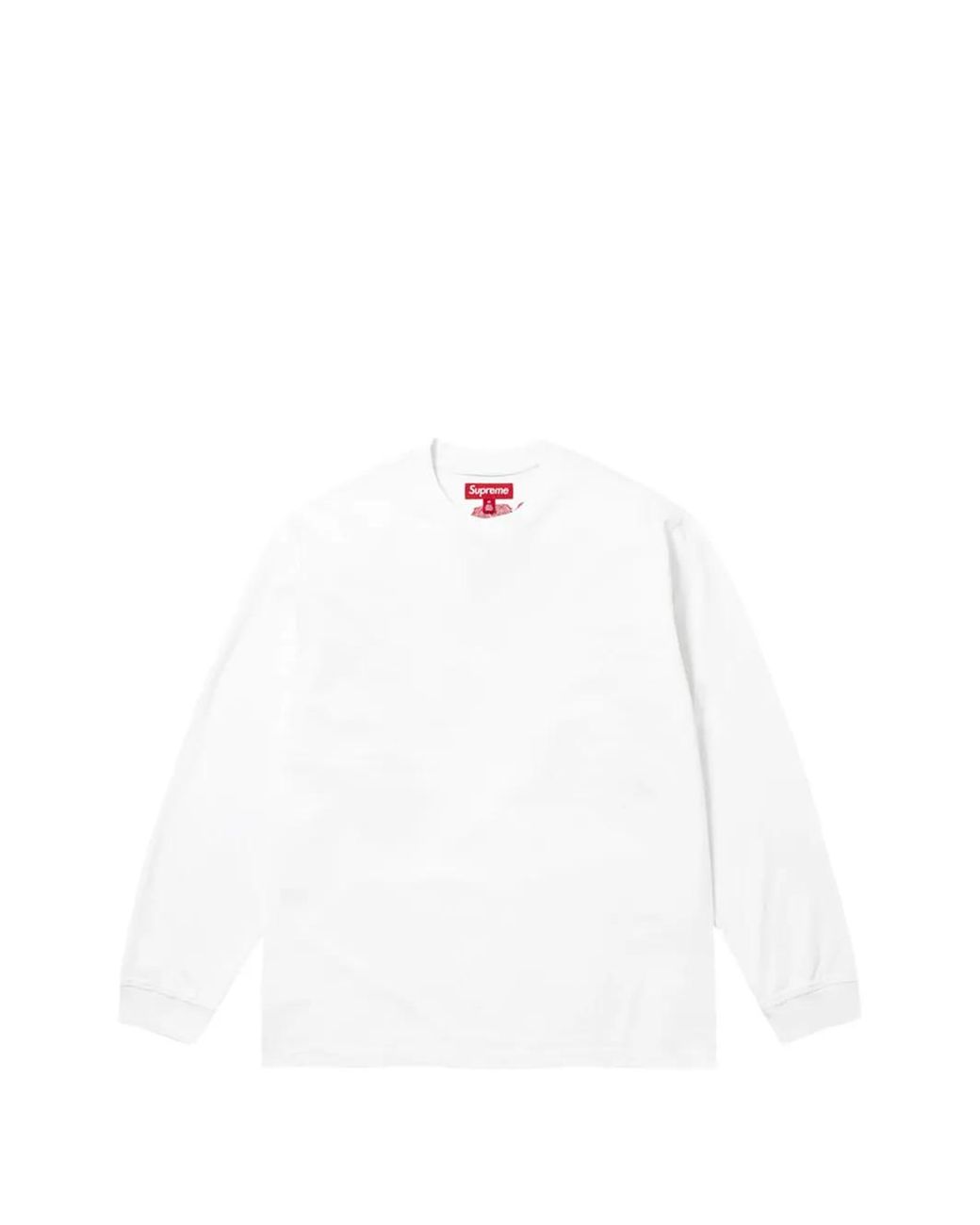 Supreme White Intarsia Long-Sleeve T-Shirt for men