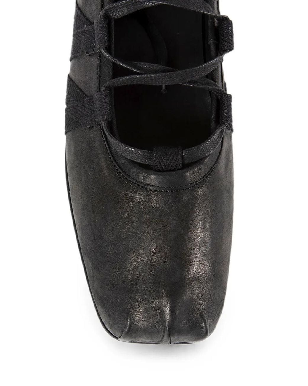 Ann Demeulemeester Black Fiep Lace-Up Ballet Flats