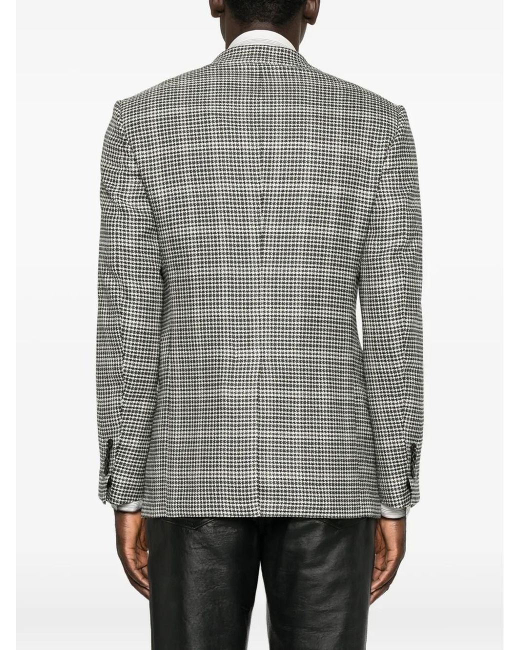 Tom Ford Gray Irregular Damier Shelton Jacket for men