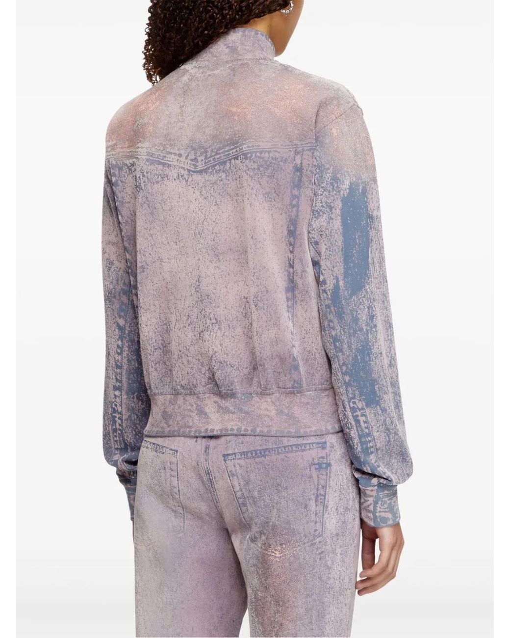 DIESEL Purple F-Slitly Sweatshirt