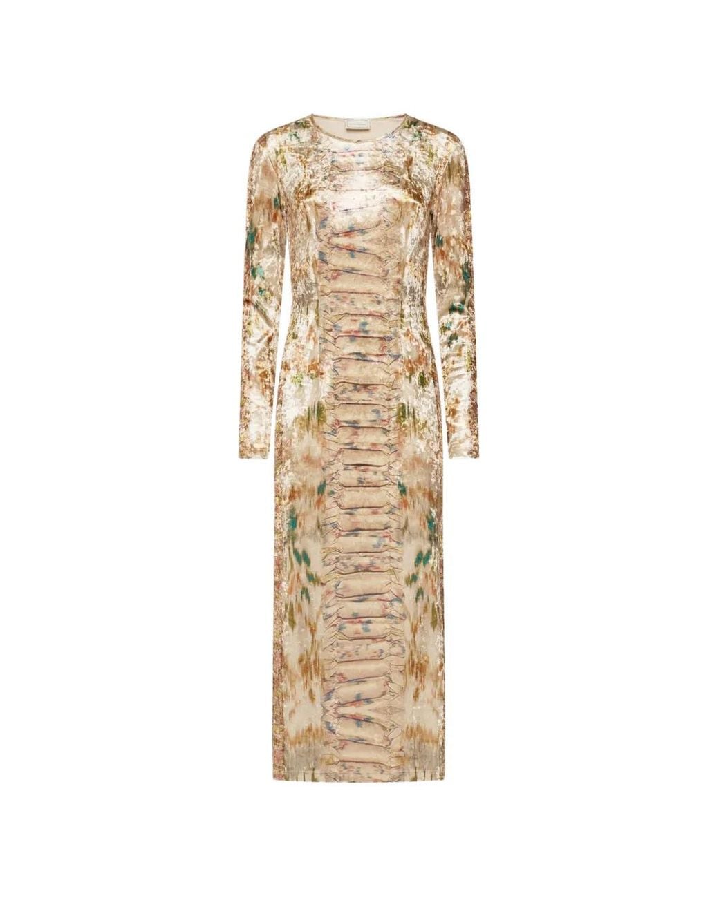Pierre Louis Mascia Natural Ranat Abstract-Print Maxi Dress