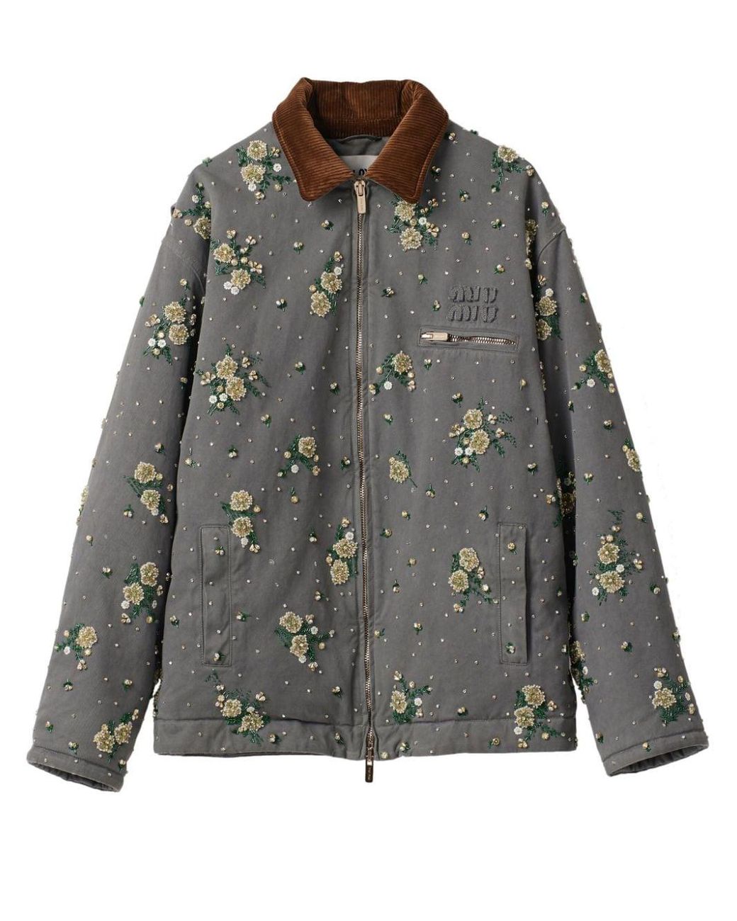 ジャケット・アウター 2015 miu miu floral denim jacket red 29903526_59134931_1000.jpg