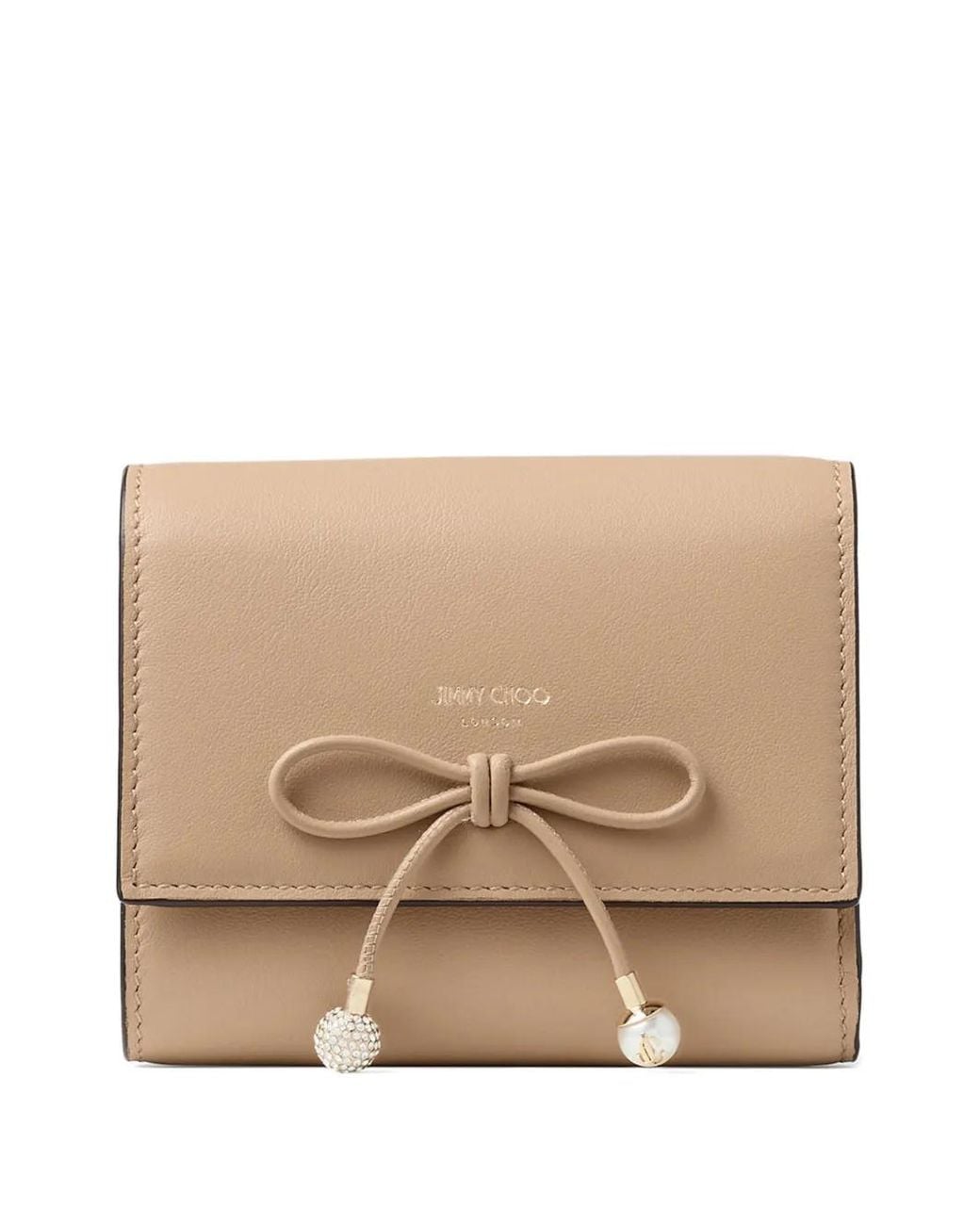 Jimmy Choo Natural Marinda Bow-Detail Wallet