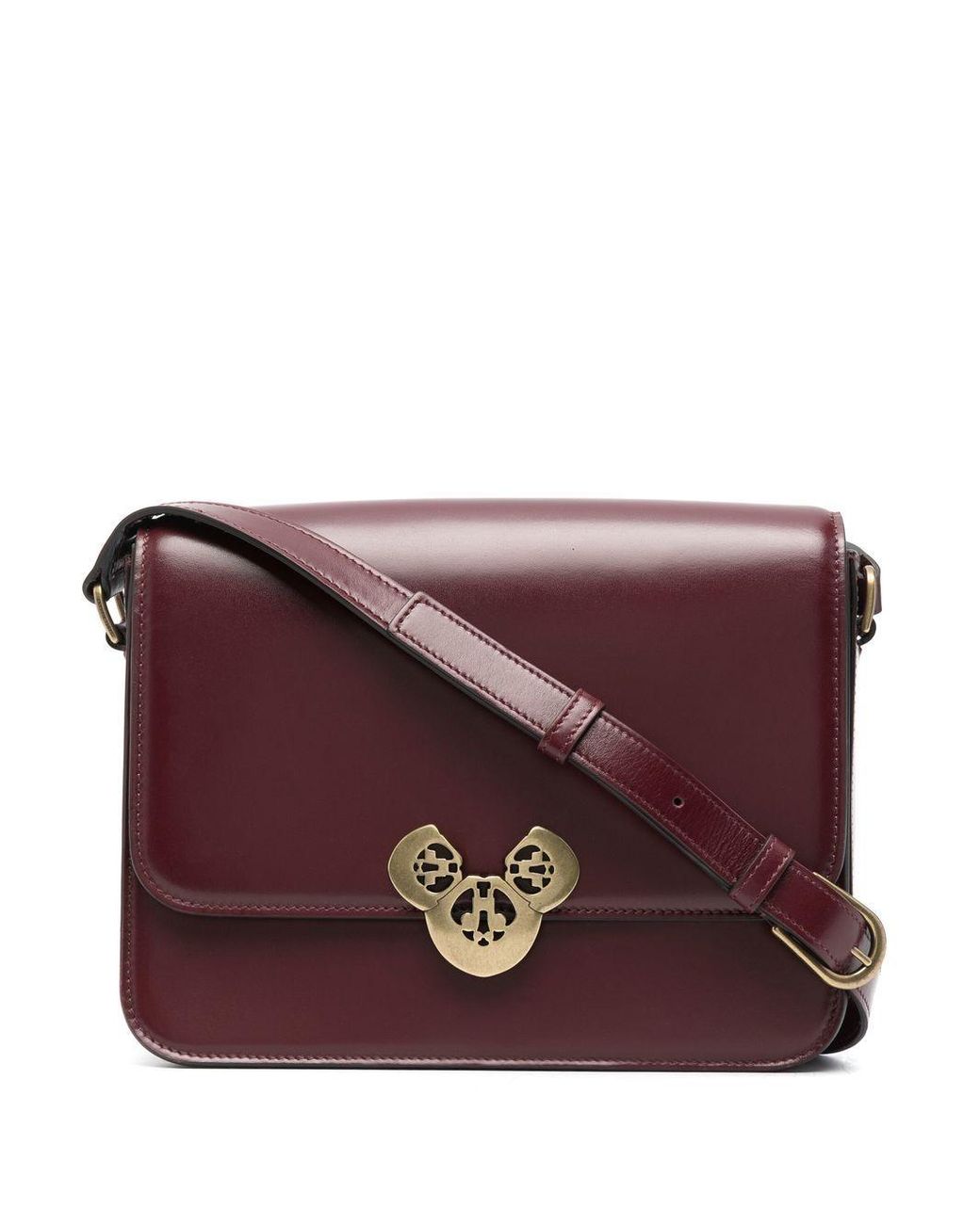 Isabel Marant Elda Mini Leather Cross-body Bag in Burgundy Womens Bags Crossbody bags and purses Purple 