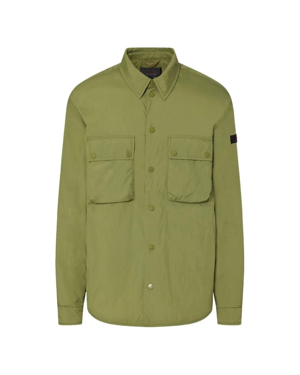 Peuterey Green Buttoned Chest-Pocket Shirt for men