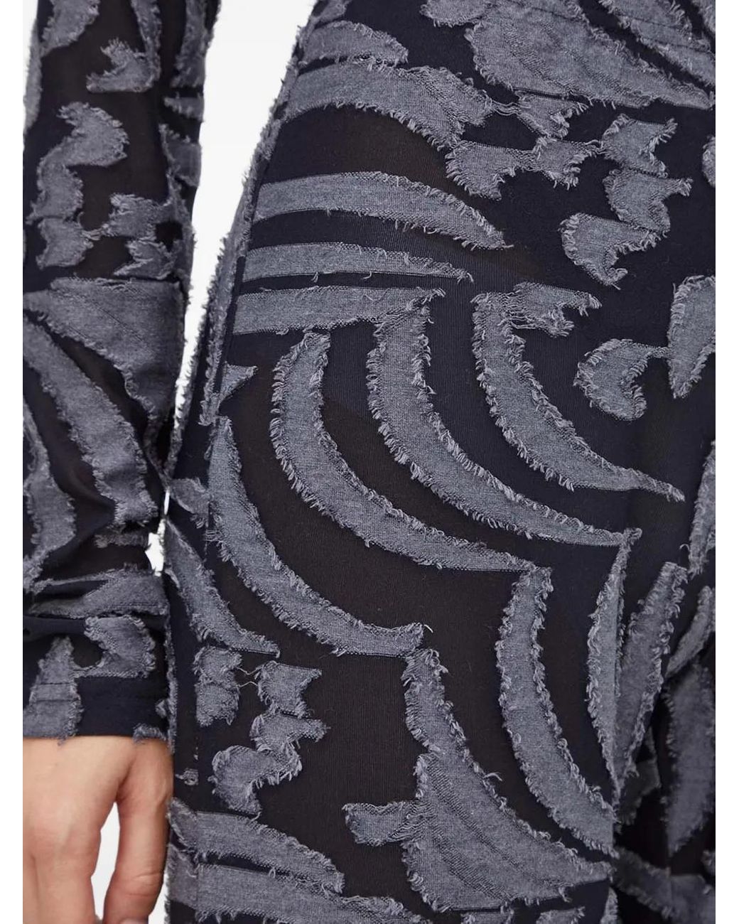 Résumé Blue Frayed-Patterned Trousers