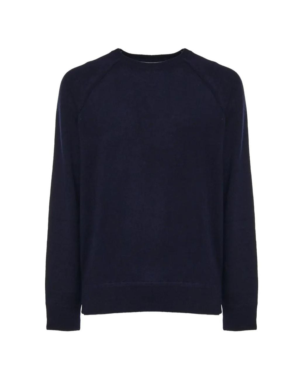 Mc2 Saint Barth Blue Bricklane Merino Wool And Cashmere Blend Crewneck for men