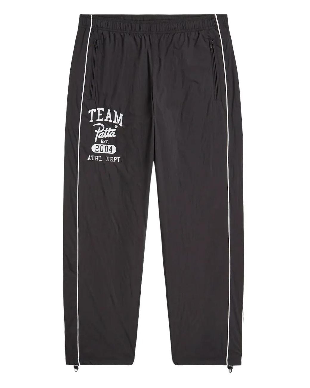 PATTA Gray Logo-Embroidery Pants for men