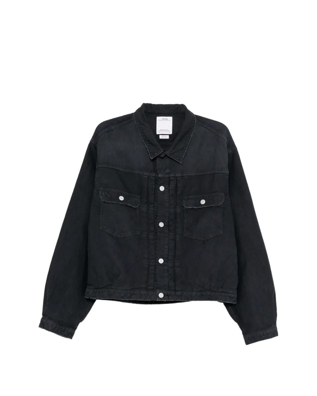 Visvim Black Panelled Denim Jacket for men