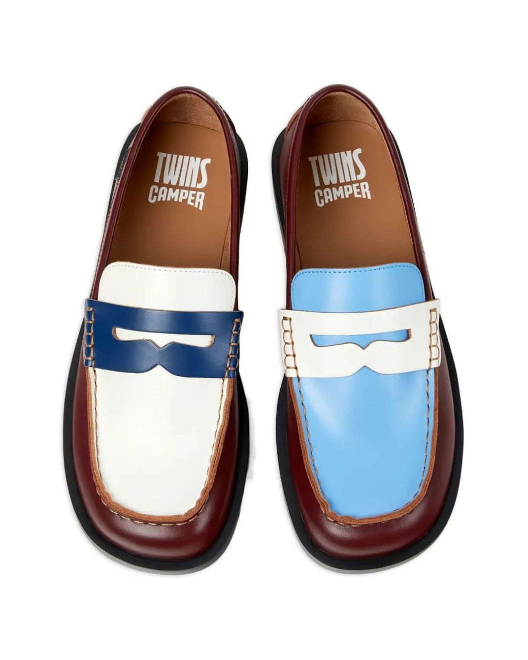 Camper Brown Don Leather Loafers for men